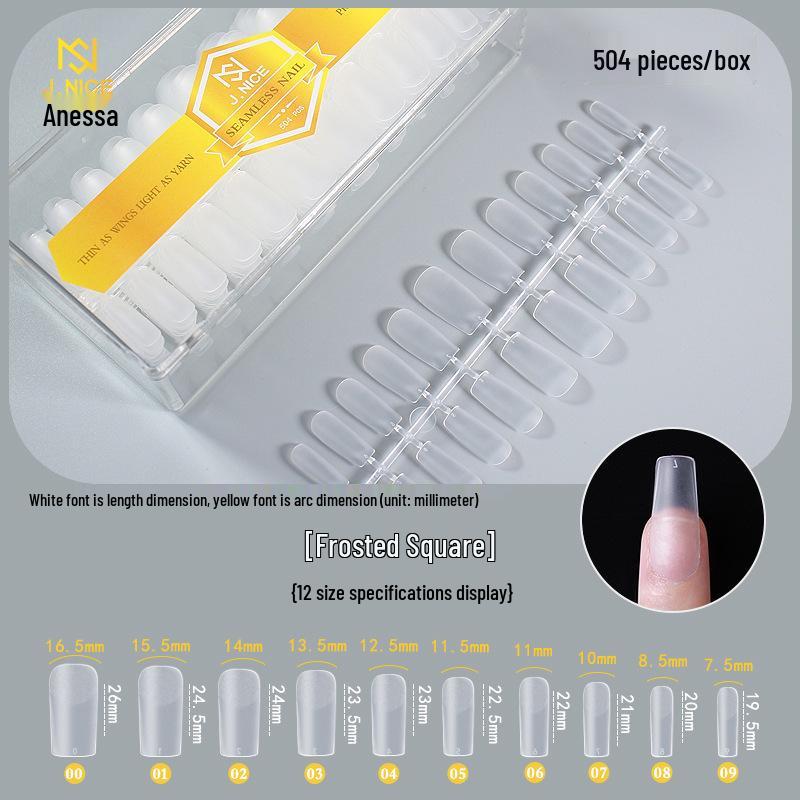 540 Ultra-Thin Transparent Half-Cover False Nail Tips - Seamless, No Carving Required