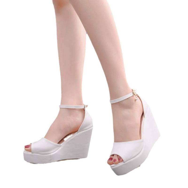Women Summer Shoes 2026 Sexy Open Toe Ankle Strap Platform High Heels Wedge Sandals Party Wedding Dress Ladies Shoes