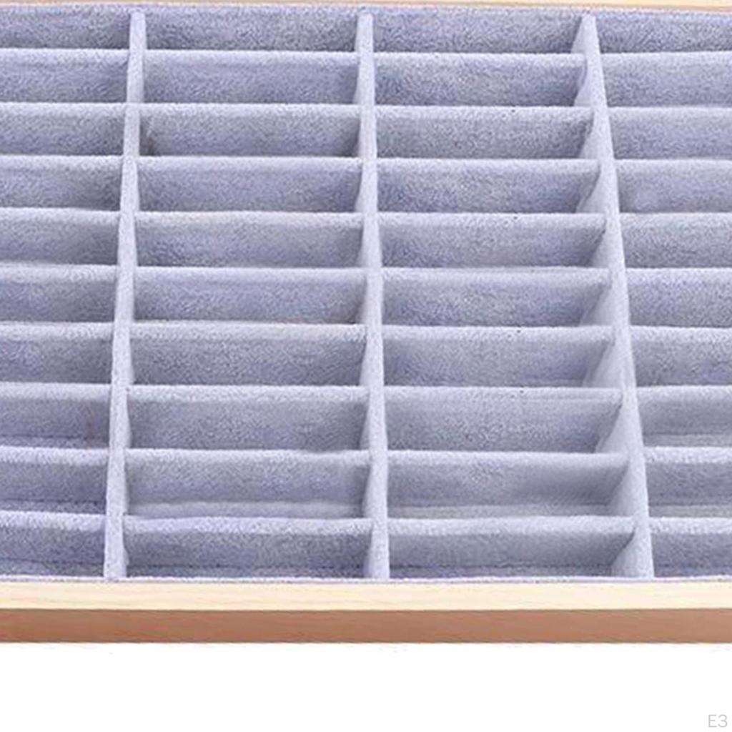 35x24x3 Display Storage Box Velvet Ring Holder Accessories Earring Tray Organiser Case for Dresser