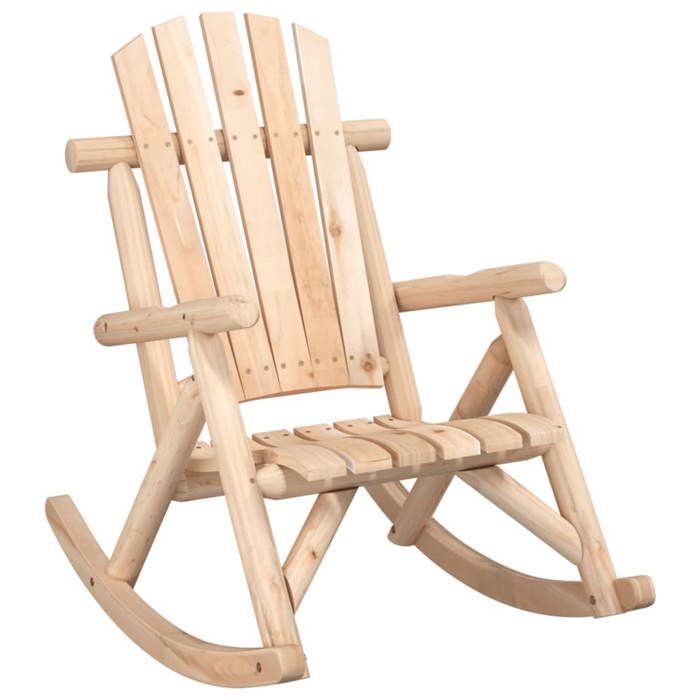 VidaXL Chaise à bascule de jardin 69x96x101 cm bois massif d'épicéa 363345