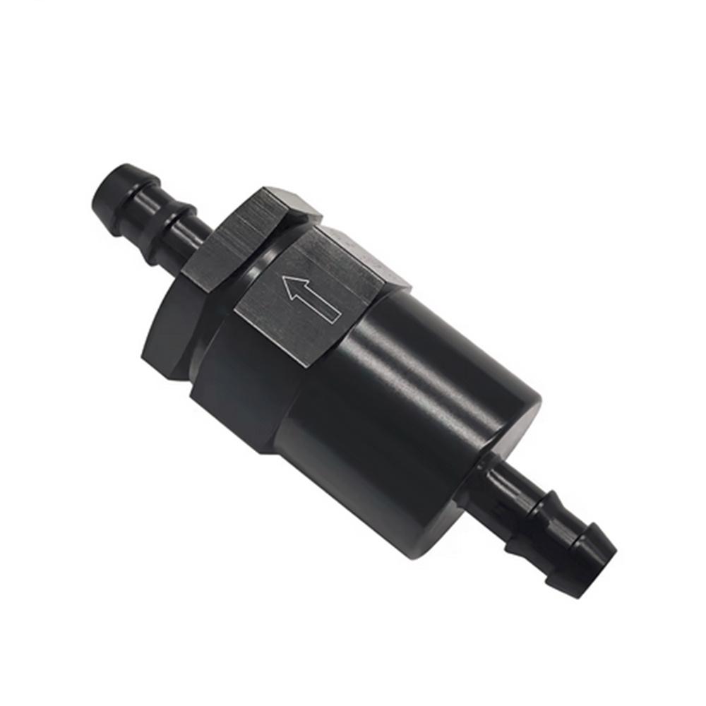 6061-T6 Aluminum 3/8" Inline Fuel Filter 30 Micron Black