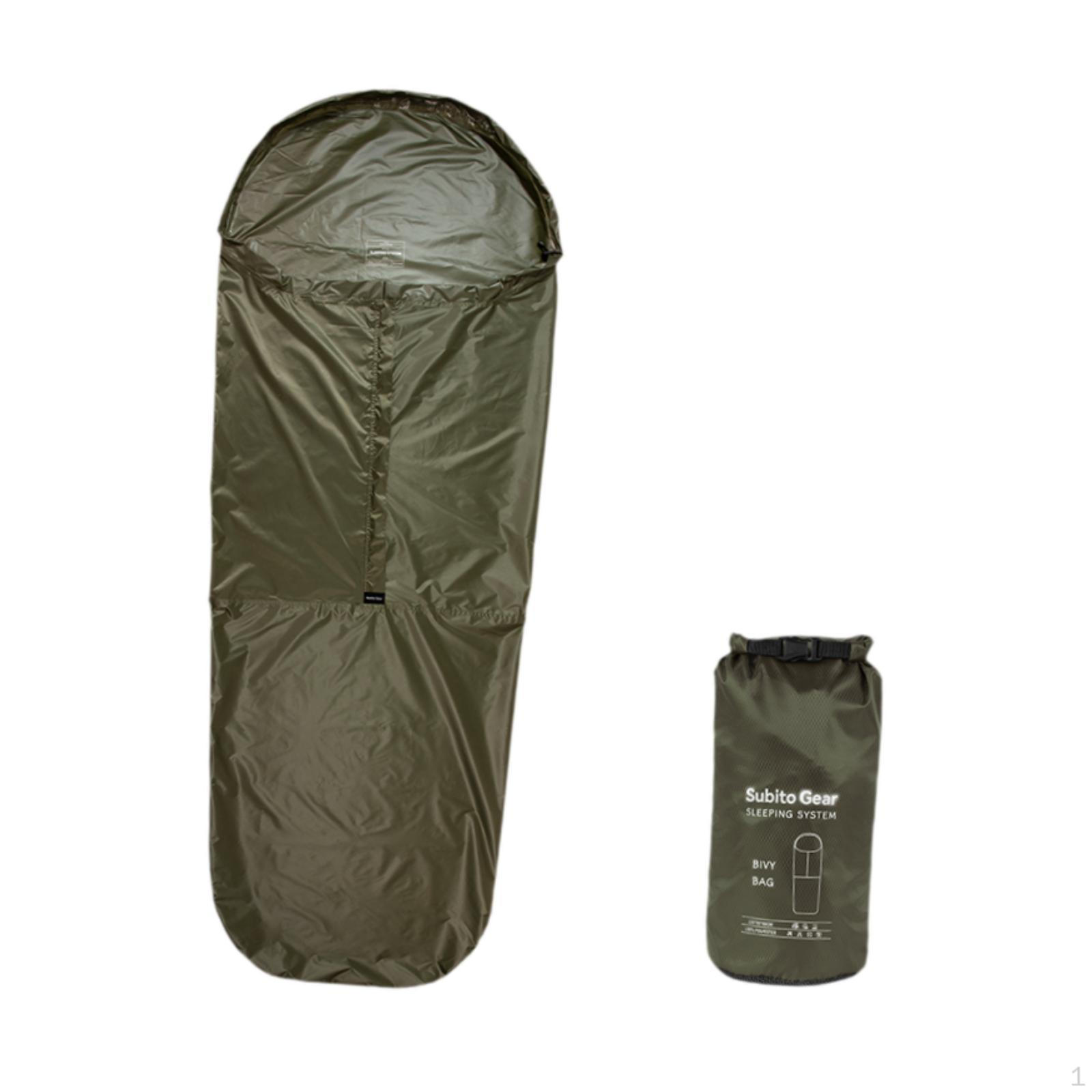 

Bivy Bag Cover for Adults Camping Gear Sleep Sack Travel And Climbing зелений