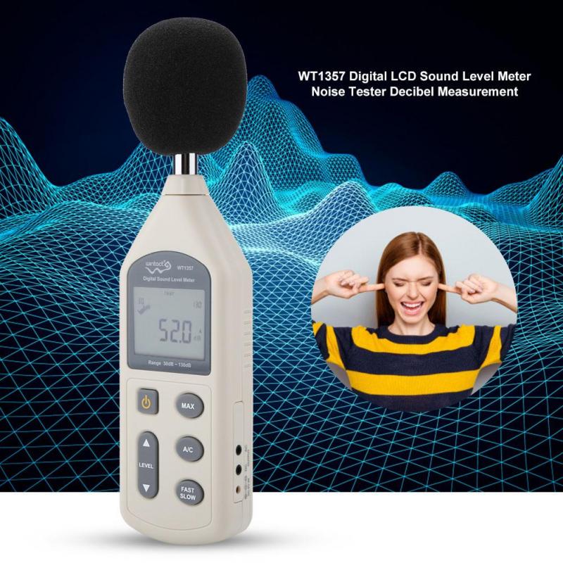 Jadeshay Noise Tester Digital LCD Sound Level Meter Decibel Measurement WT1357