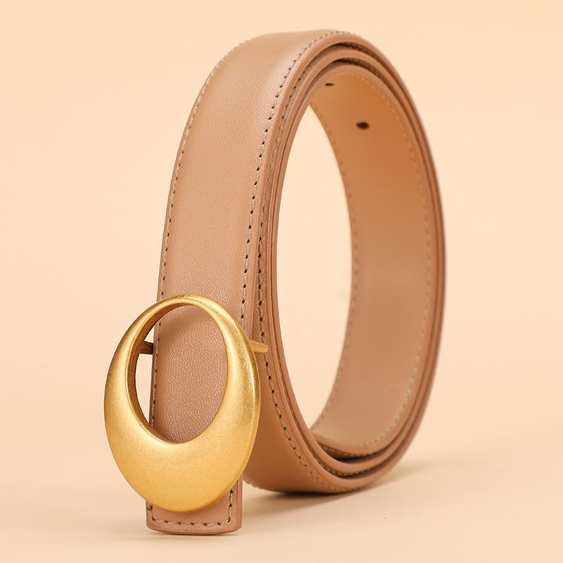 New Fashion Women's Genuine Leather Belt Popular Belt Cowhide Fashion Dress Leather Pants Jeans Accessories Trendy and Versatile