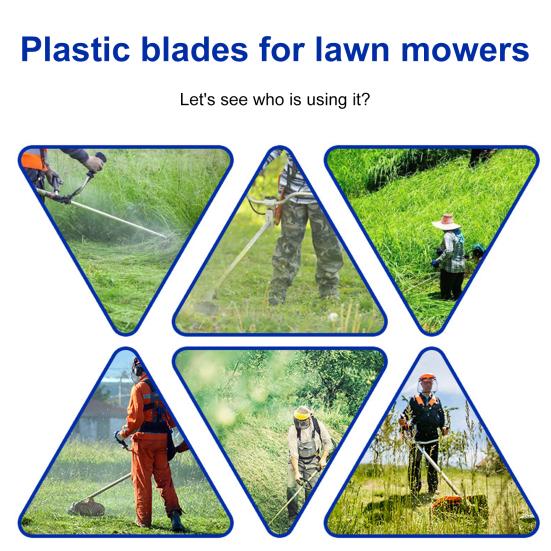 20/50/100Pcs Mower Cutter Blades Ergonomic Design Universal Simple Installation Lawnmower Plastic Cutting Blade Parts Kit