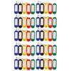 50Pcs Assorted Color Key Chain Tags Set Simple Pure Color Keyring Label Tag Kit for Classification