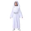 [SCLYX] Star Wars Princess Leia Cosplay 2-Piece Set: Leia One-Piece Dress (Long) with Belt, White. Perfect for Leia Cosplay, Leia Costume, Leia Fancy