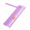 Paper Cutter Small Mini Folding Clear Scale Burrs Free Carbon Steel Cutting Scrapbook Paper Trimmer Purple