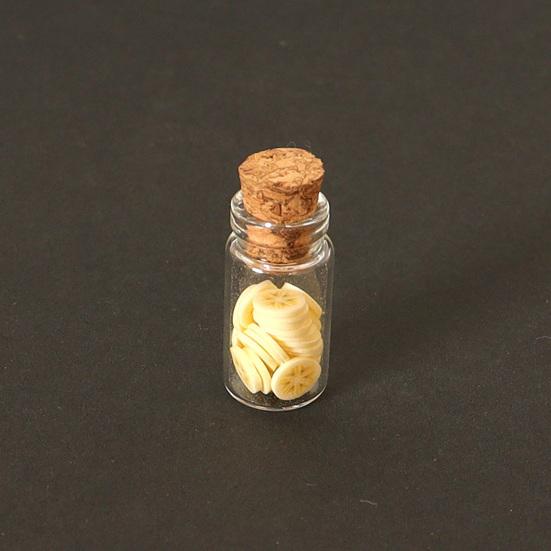 12Pcs Doll Houses Accessories Miniature Fruit Jars 1/12 Scale Realistic Fruits In Glass Jar for Fairy Garden Doll Houses Kitchen Decor And DIY Crafts