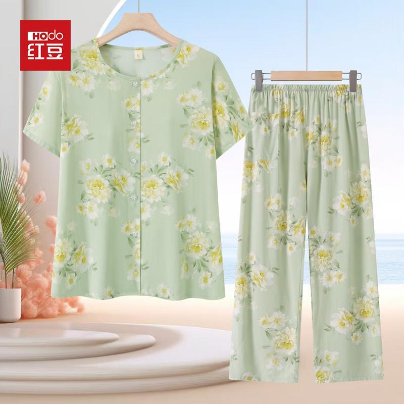 Hodo Women s Summer Short Sleeve Loungewear Set XL