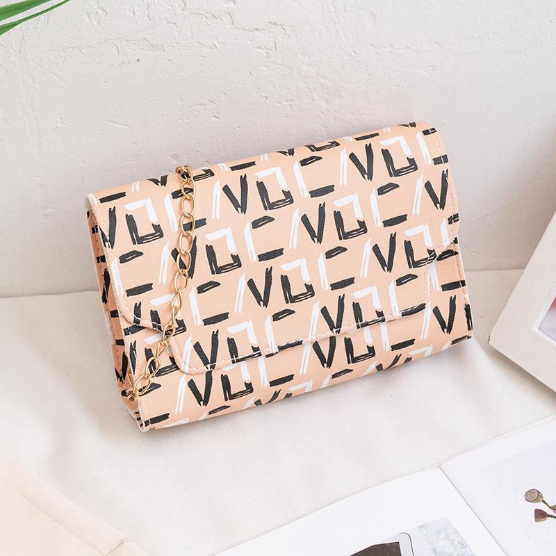 2021 Floral Small Square Bag Sweet Style Ladies Handbag Wholesale Single Shoulder Bag Korean Fashion Chain Crossbody Bag White Black Pink Orange оранжевый