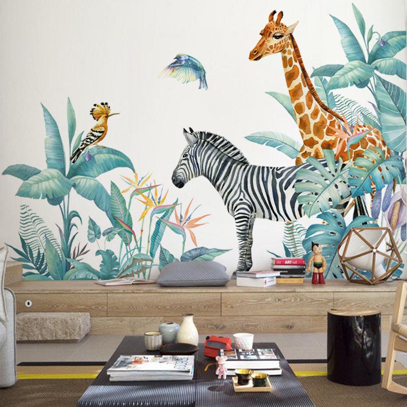 Removable Cartoon Animal Wall Stickers for Kids' Rooms – Perfect for Bedrooms, Living Rooms, Party Decorations, Doors, and Windows.