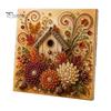 Thanksgiving Home Decor Autumn Faux Pearl Painting Kit, Fall Theme Art DIY Kit for Festive Seasonal Craft Kits Adults, Fox Pumpkin 3D Set Decor,
