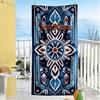 Ethnic Tribal Patterns Customize Text Beach Towel Super Soft Microfiber Quickdry Fabric Perfect for Traveling Yoga Camping and Swimming