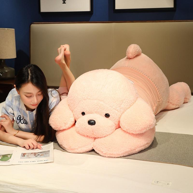 Large Clothed Dog Doll Plush Toy Teddy Dog Doll Children's Soothing Ragdoll Girl Birthday Gift