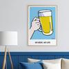 ALCOHOLIDAY Art Stilvoll Pop No No Life Poster, Poster, A2, Interieur, Skandinavisch, Alkohol, Bier, Kunst, Bier,