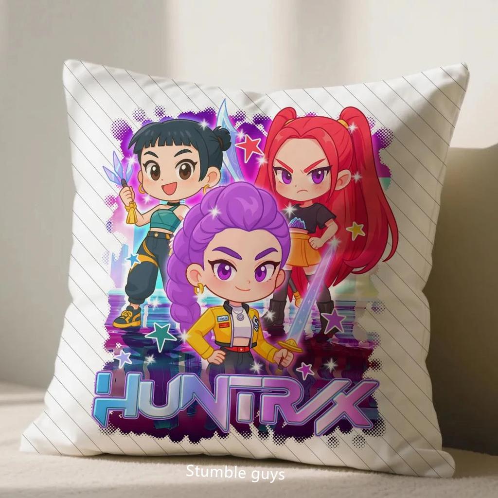 Kpop Anime 45x45cm Sofakissenbezug Dämonenjäger Kissenbezug Dekor