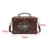 Steampunk Crossbody Bag with Adjustable Strap Trendy Lightweight Costume Accessory PU Leather Satchel for Party Commuting Work