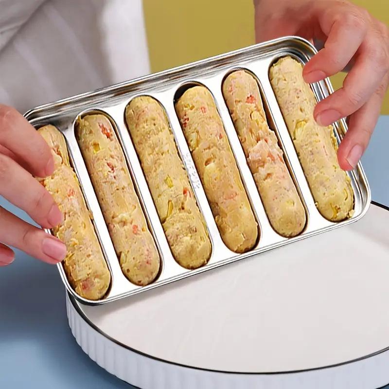 1Pieces 6 In 1 Sausage Maker Stainless Steel Mold DIY Hot Dog Handmade Ham Sausage Mould Kitchen Making Outdoor Tableware