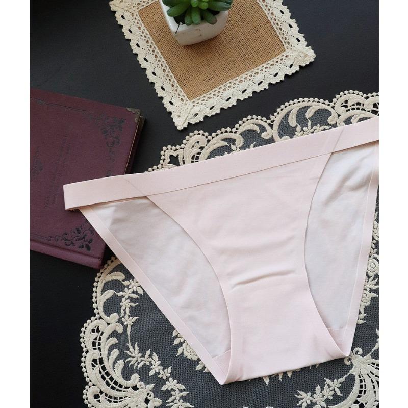 7A Antibacterial Minimalist Slim Strip Sexy One-piece Seamless Underwear for Women's Low Waist Briefs Triangle Panties