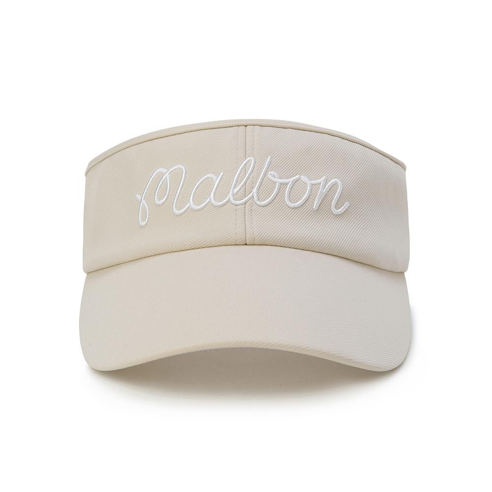 MALBON GOLF Women'S Detachable Ribbon Visor Beige (Woman)