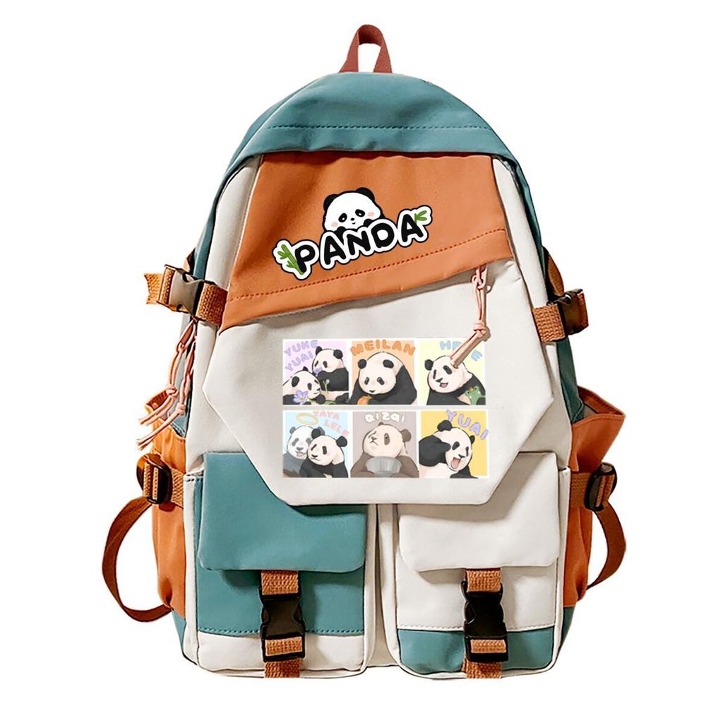 Panda Huahua Peripheral Printing Children'S Light Backpack Student School Bag Middle And High School Large Capacity