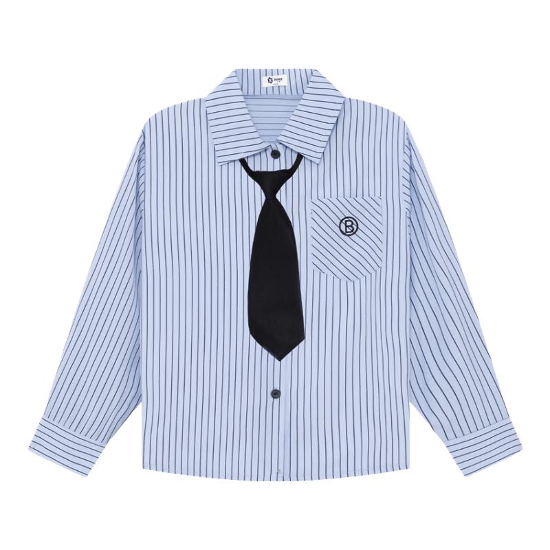 Girls  Striped JK Style Long-Sleeve Shirt 110