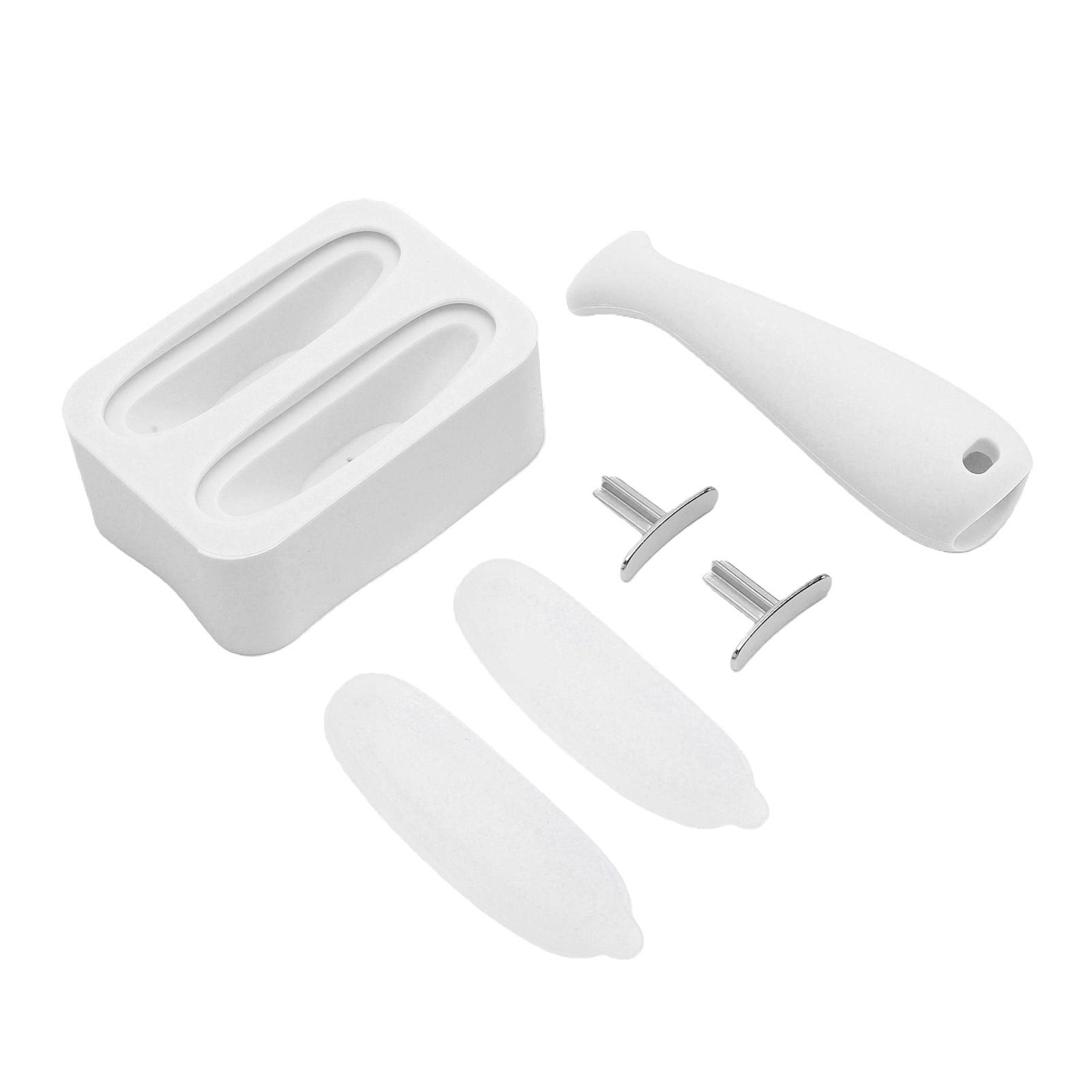 Facial Ice Mold Skincare Handheld Reusable Facial Cooling Silicone Mold for Home Use White