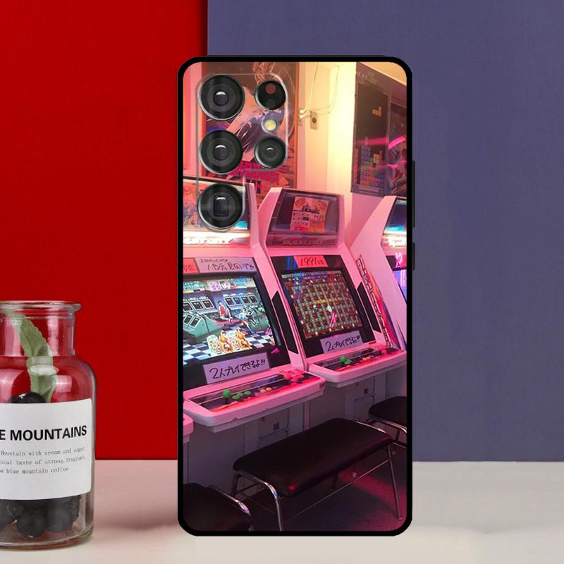 Retro Aesthetic Japanese Game Over Funda Case For Samsung Galaxy S25 Ultra S9 S10 S20 S21 S22 Plus S23 FE S24 Ultra Phone Cover