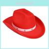 Cowboy Hat With Pink Star Rivets Costume Accessory For Parties