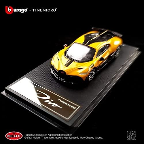 Time Micro Bburago BUGATTI DIVO Bugatti Divo gelbes Fertigprodukt × 1/64