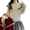 Korean Style Women's Doll Collar Knit Sweater - Loose Fit, Age-Reducing, Autumn/Winter 2026 Collection