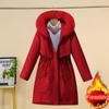 Abrigos y chaquetas de talla grande Chaqueta acolchada de invierno para mujer Prendas de abrigo informales holgadas Cortavientos con capucha de polar Abrigos elegantes