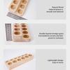 Space Saving 12 Compartment Essential Oil Shelf Durable Double Deck Display Holder For Spa And Personal Collection