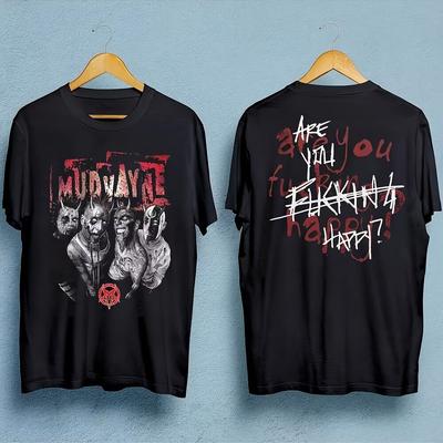 American Y2K Men's T-shirt Mudvayne Band Graphic T-shirt Summer New Retro Fashion Men's and Women's Streetwear