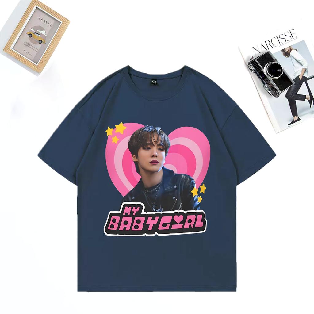 Ateez Yunho Youth Y2k Babygirl Graphics T Shirt Men Women Vintage 100% Cotton Short Sleeve T Shirt Unisex Casual Summer Tops