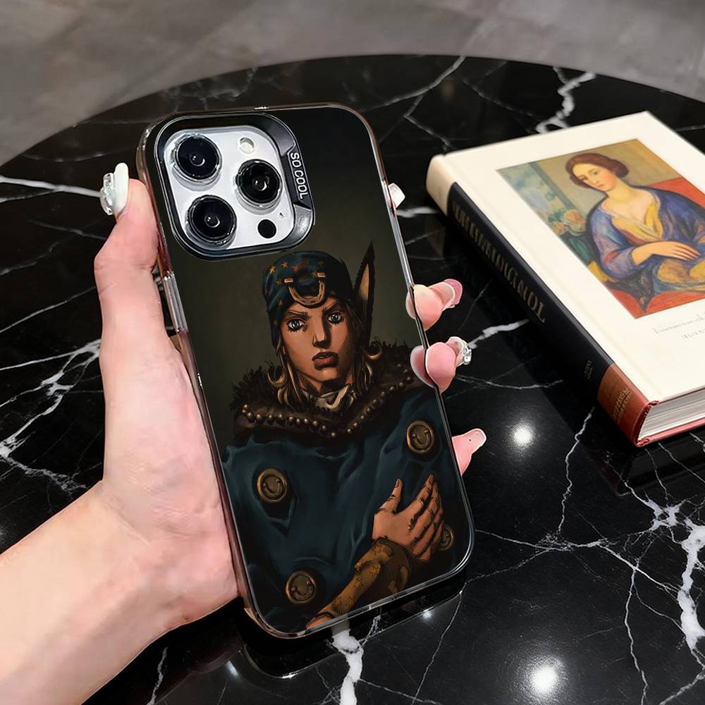 J-Joestar of the J-Jojo J-Johnny-JJES Phone Case For iPhone 17,16,15,14,13,12,11 Plus,Pro Max,XS,Colorful Silver Black Cover