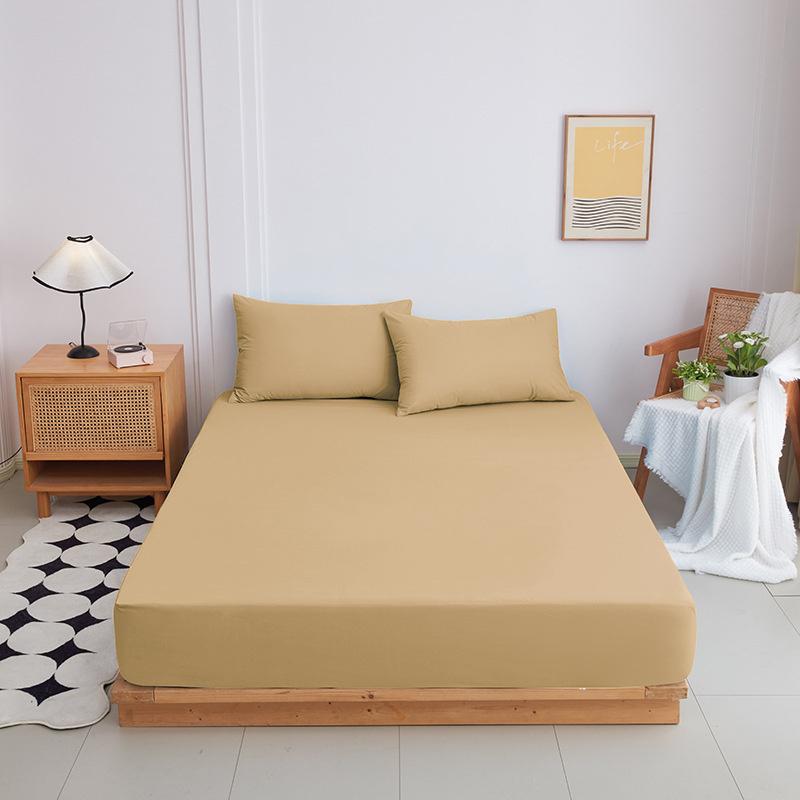 Napínací prostěradlo s gumičkou Jednobarevný chránič matrace pro jednolůžkové, dvoulůžkové a king postele 100% bavlna