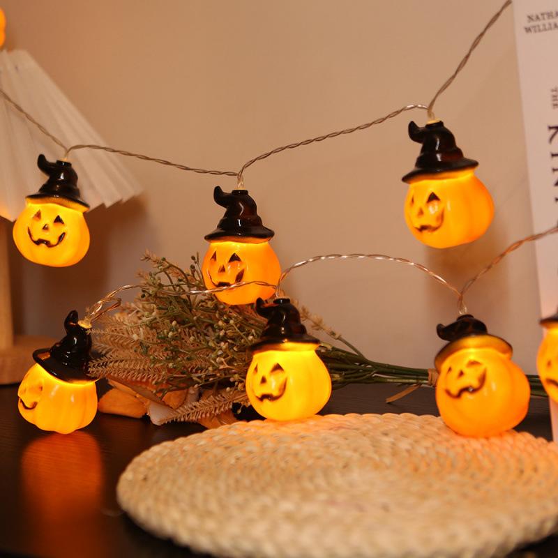 Halloween Classic Pumpkin Lantern Festival Party Atmosphere Decorative Lamp 10/20/40LED Fun and Wonderful Night