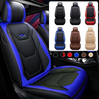 1Pcs Luxury Universal Full Car Seat Mat Covers Cushion PU Leather Protector Pad For Car Suv Truck Van Bus