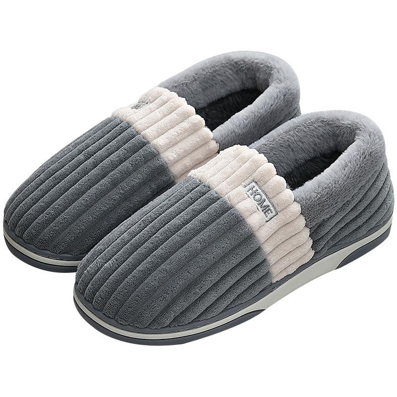 Cotton slippers winter bag and indoor home fleece warm cotton mop home non-slip large size slippers