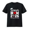 Senior Mom 2026 T Shirt Class Of Graduation Graduate S Vintage Washed Unisex Graphic Casual Slightly Top For Everyday Wear