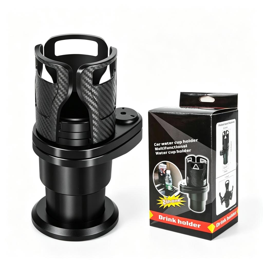 Rotating car center console beverage rack car cup holder double-layer storage rack cup holder car cup holder expander Cup Holders 5