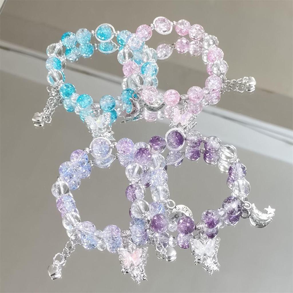 Mori Style Starry Sky Crystal Butterfly Bracelet: Elegant & Versatile Fairy Design for Women, Perfect for Best Friends