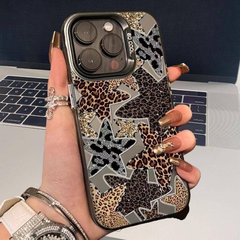 1 Leopard Print Five-Pointed Star Laser Design Imd Vitality Phone Case