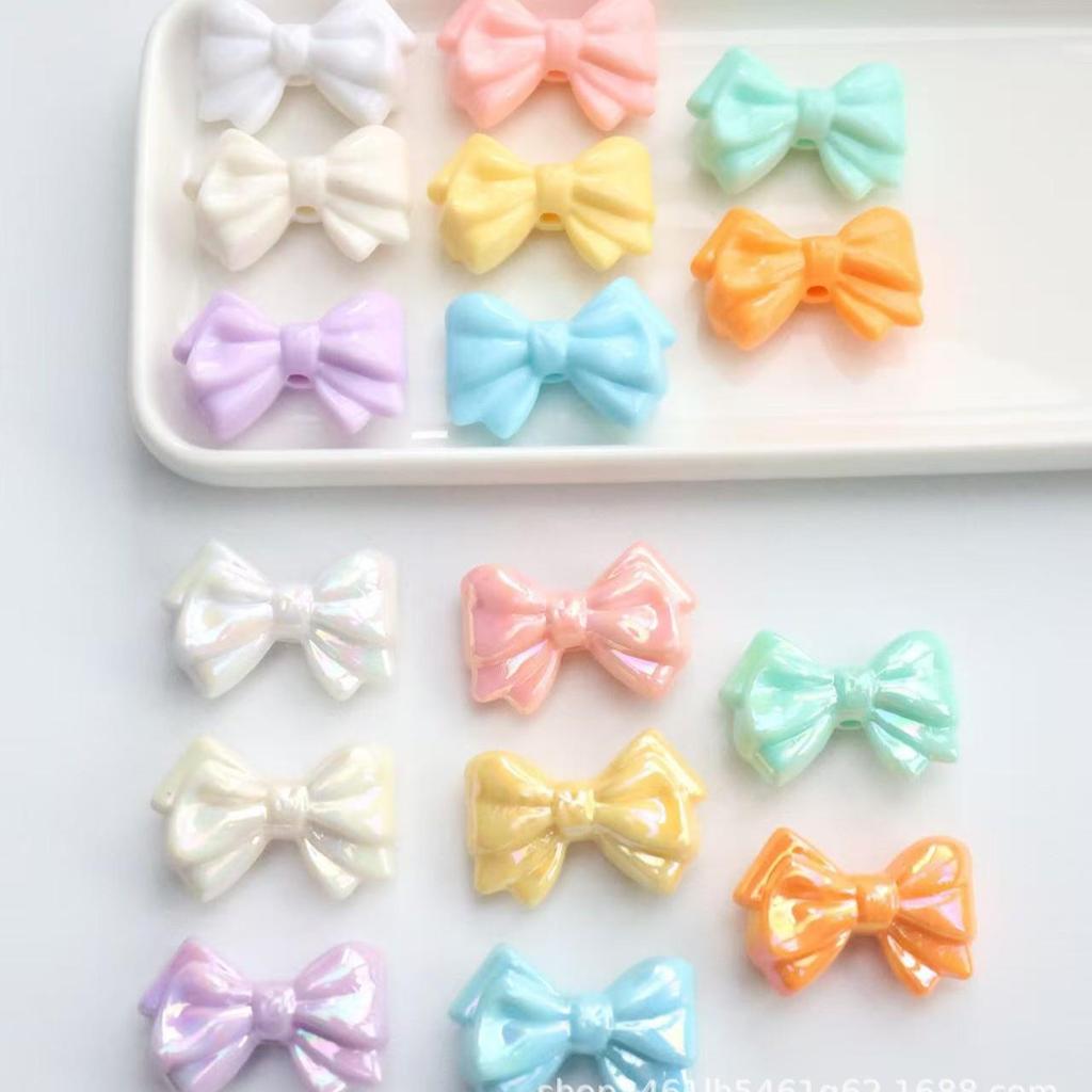 Color/Non-color Acrylic Bowknot Phone Chain & Pendant Beads