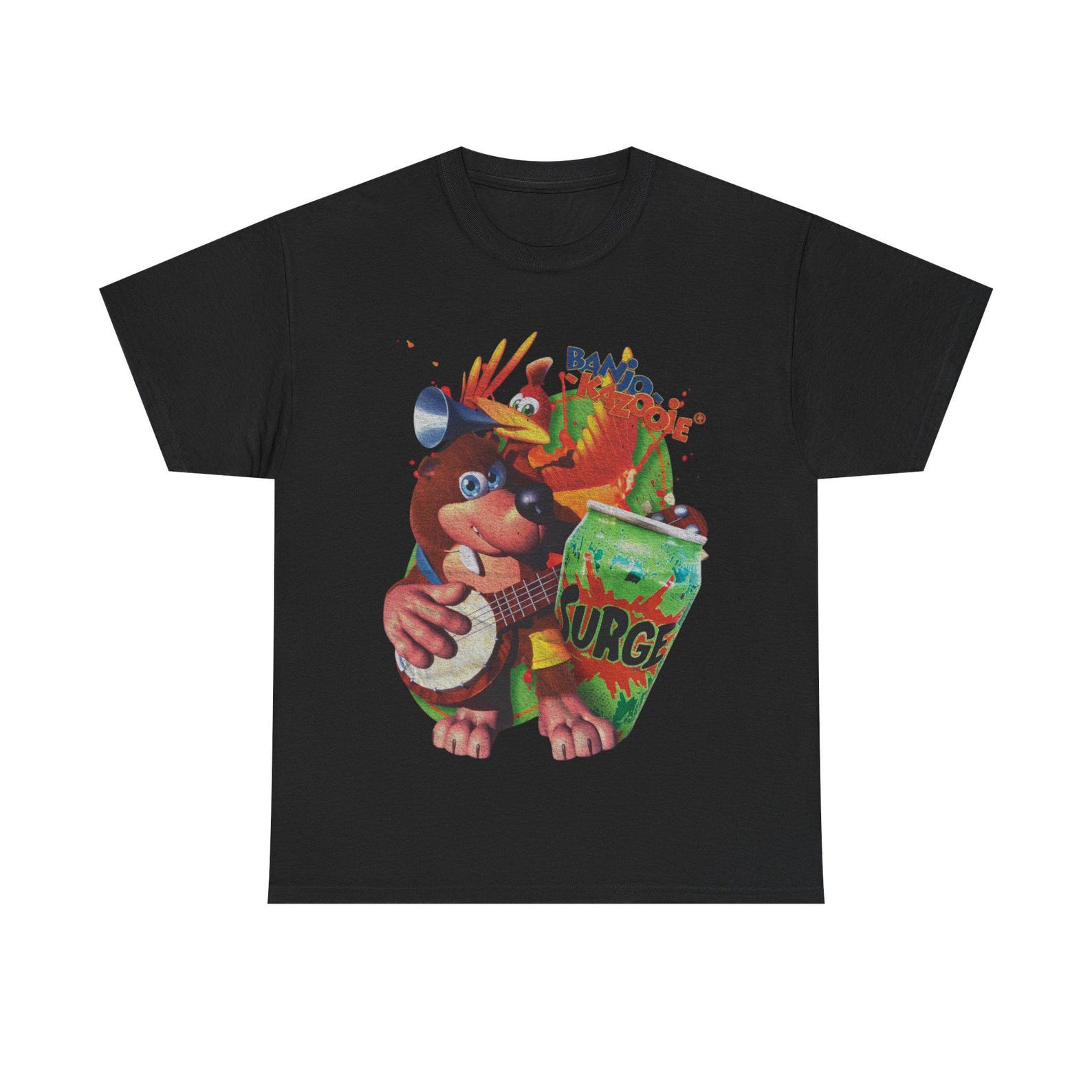 Y2K Retro 64 Inspired Banjo Kazooie Gaming Unisex Cotton Graphic T shirt S