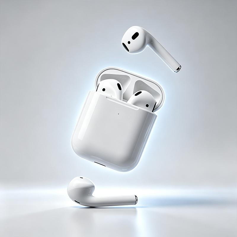 AirPods 2 Kabellose Ohrhörer Bluetooth 5.3 HiFi Stereo Sound Duale Mikrofone 24H Gesamtspielzeit Touch-Steuerung In-Ear-Kopfhörer Für IOS Android