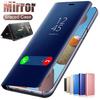 Husă din piele cu oglindă inteligentă de lux pentru Samsung Galaxy A21S A51 A71 A01 A11 A21 A31 A41 A50 A70 A30 A40 A20 A10 S S20 Ultra S10 S9 S8 Note 10