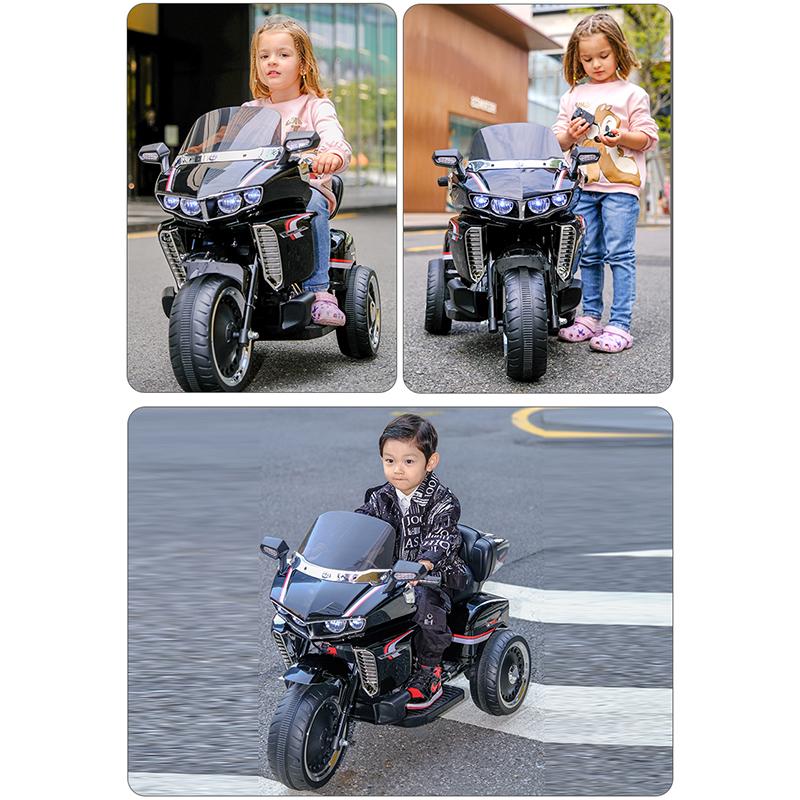 Children Dual Drive Electric Motorcycle Tricycle Oversized Toy Car Can Sit On Baby Battery Motorcycle